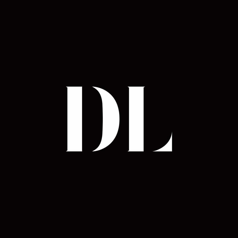 DL Logo Letter Initial Logo Designs Template vector