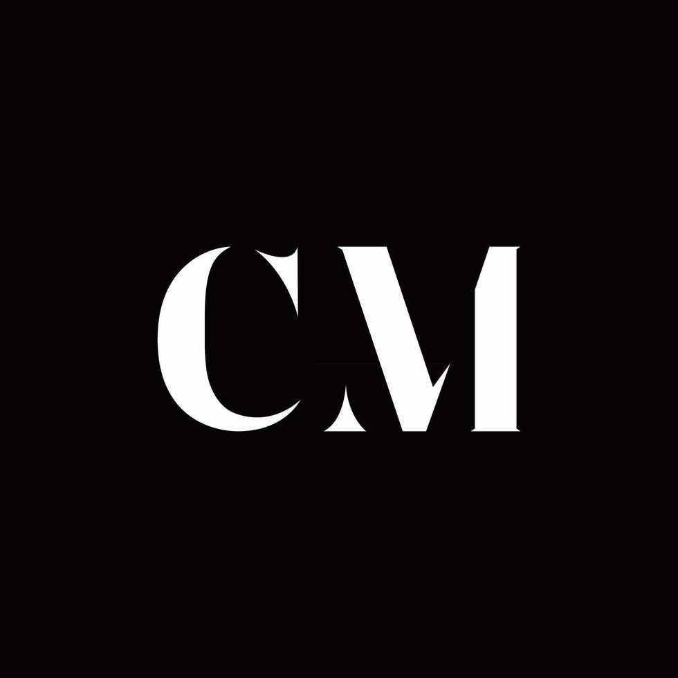 CM Logo Letter Initial Logo Designs Template vector