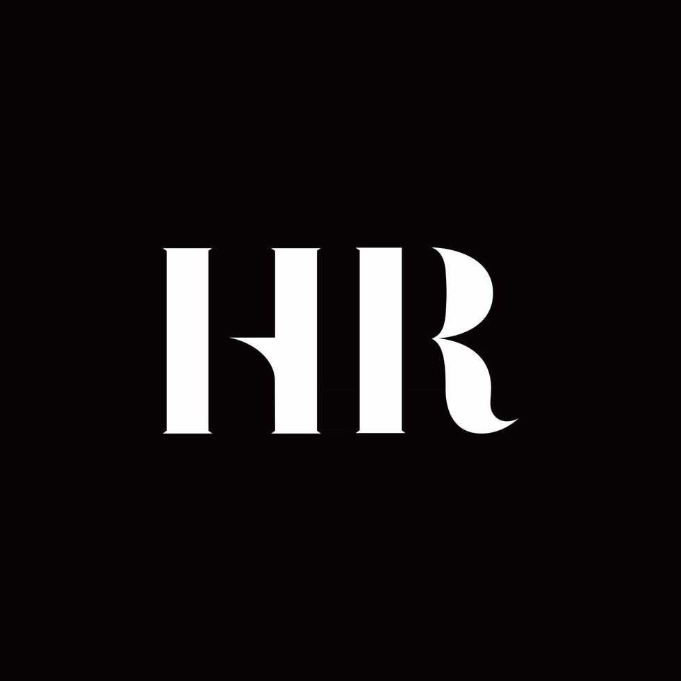HR Logo Letter Initial Logo Designs Template vector