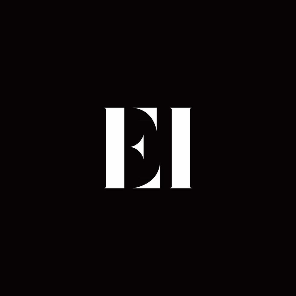 EI Logo Letter Initial Logo Designs Template vector