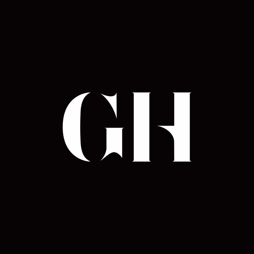 GH Logo Letter Initial Logo Designs Template vector