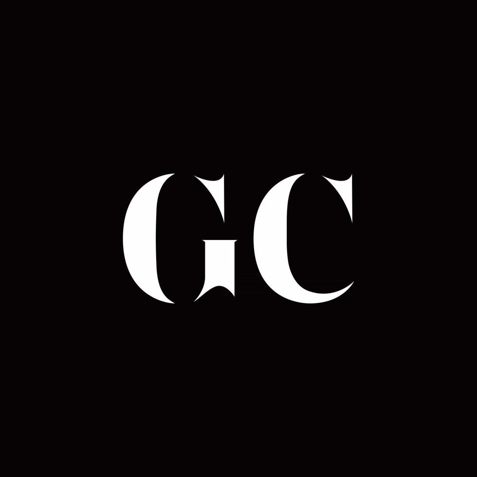 GC Logo Letter Initial Logo Designs Template vector
