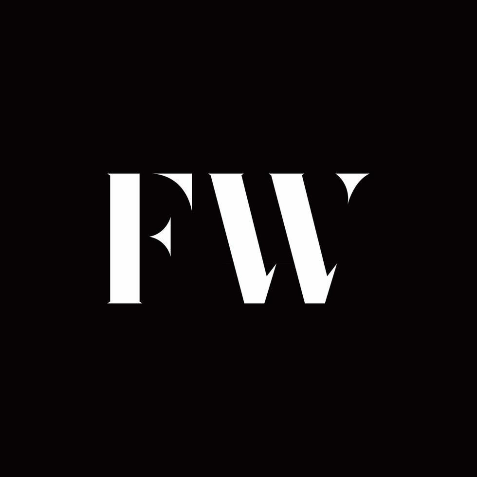 FW Logo Letter Initial Logo Designs Template vector