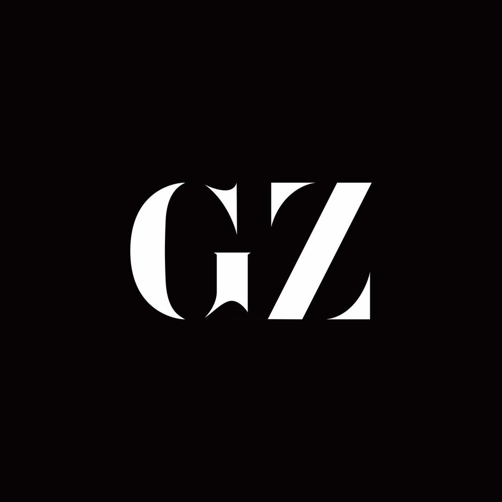 GZ Logo Letter Initial Logo Designs Template vector