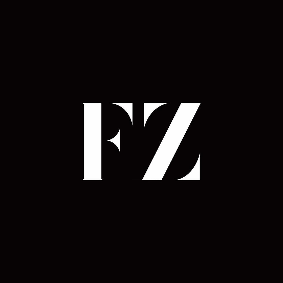 FZ Logo Letter Initial Logo Designs Template vector