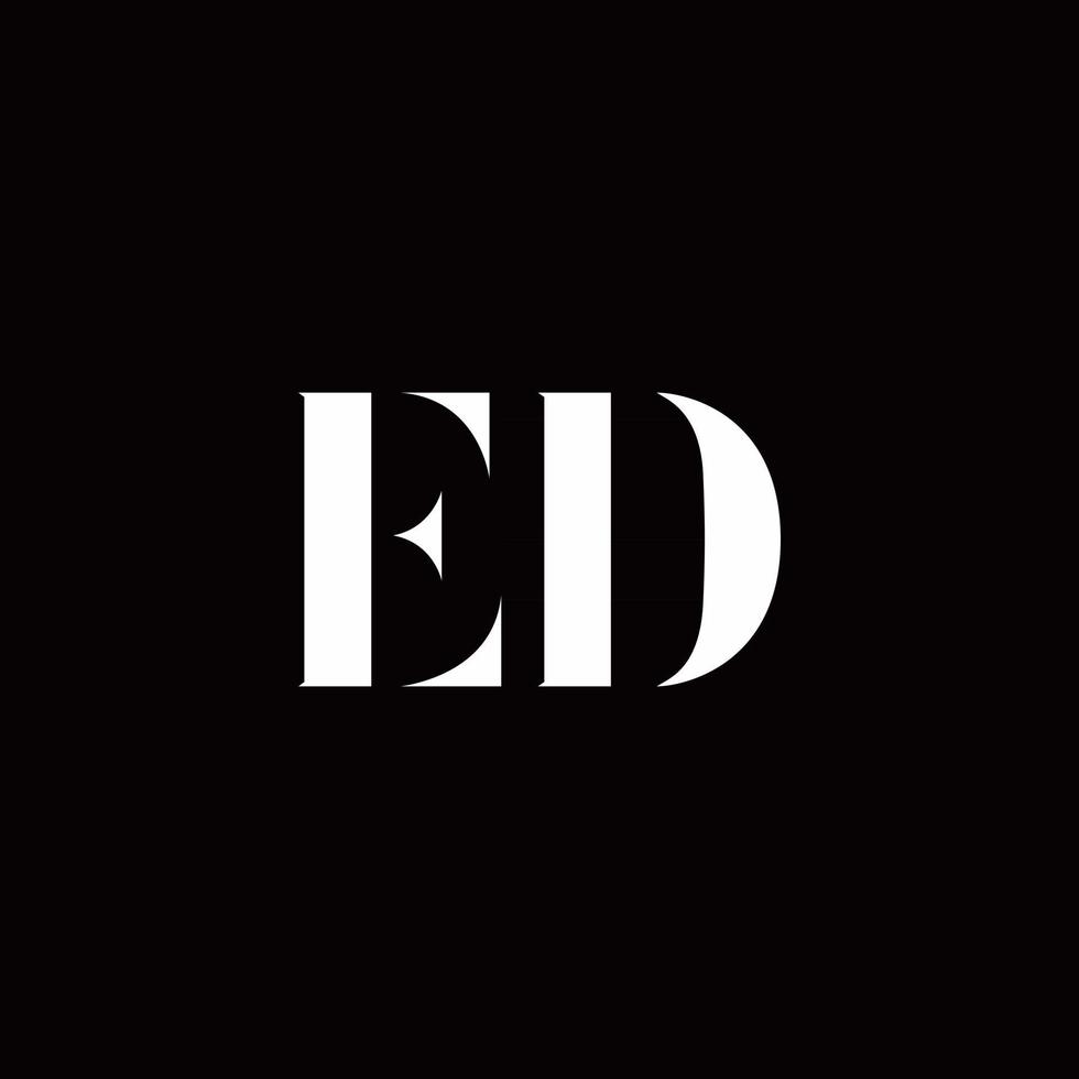 ED Logo Letter Initial Logo Designs Template vector