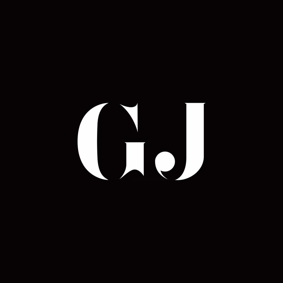GJ Logo Letter Initial Logo Designs Template vector