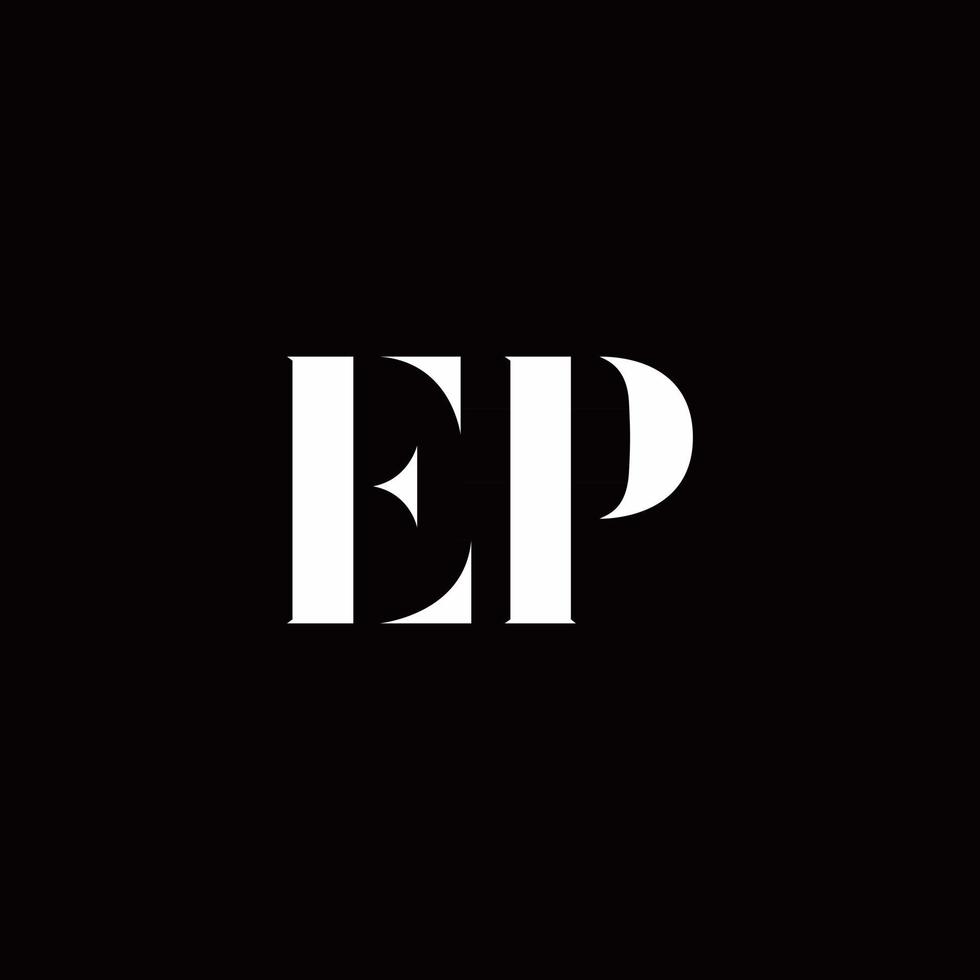 EP Logo Letter Initial Logo Designs Template vector