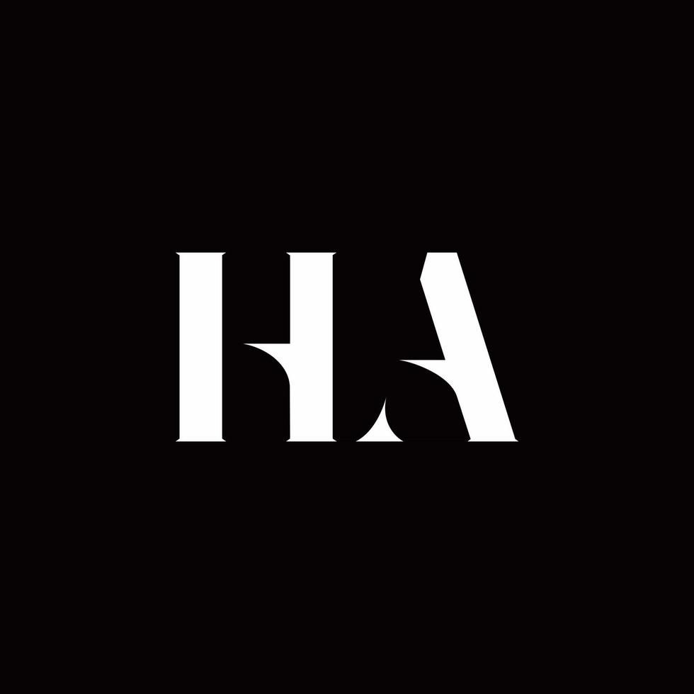 HA Logo Letter Initial Logo Designs Template vector