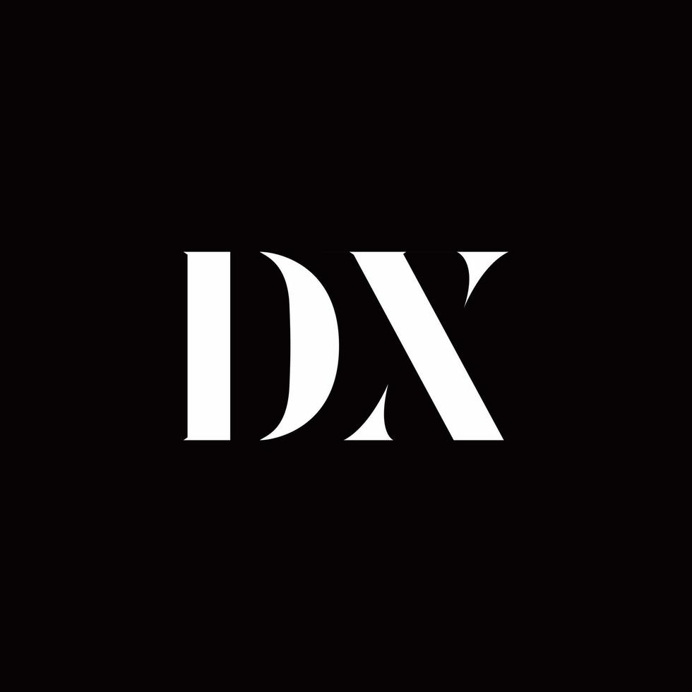 DX Logo Letter Initial Logo Designs Template vector