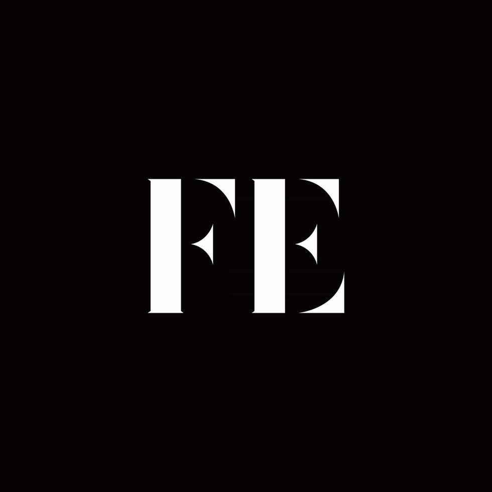 FE Logo Letter Initial Logo Designs Template vector