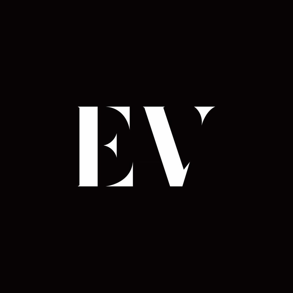 EV Logo Letter Initial Logo Designs Template vector