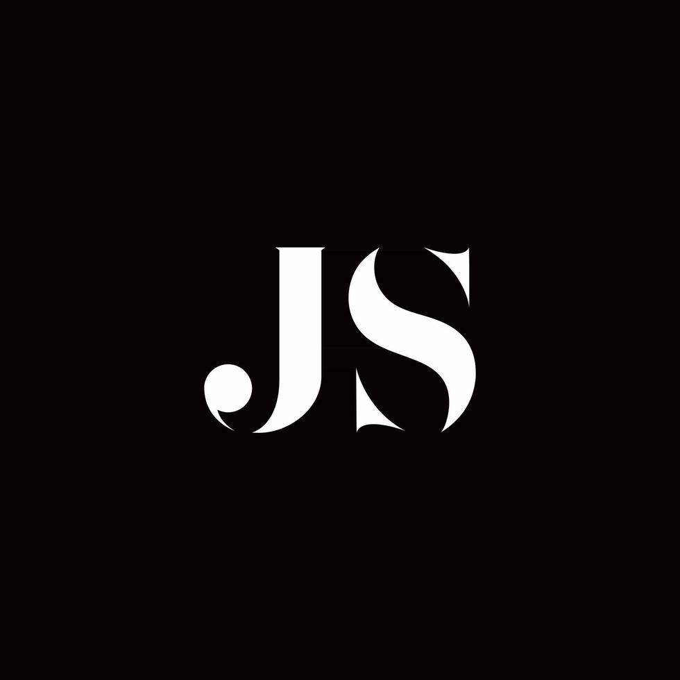 plantilla de diseños de logotipo inicial de letra de logotipo js vector