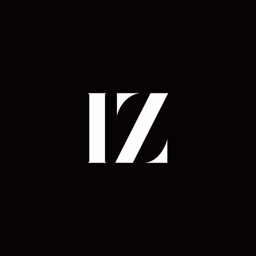 iz logo letter initial logo diseños plantilla vector