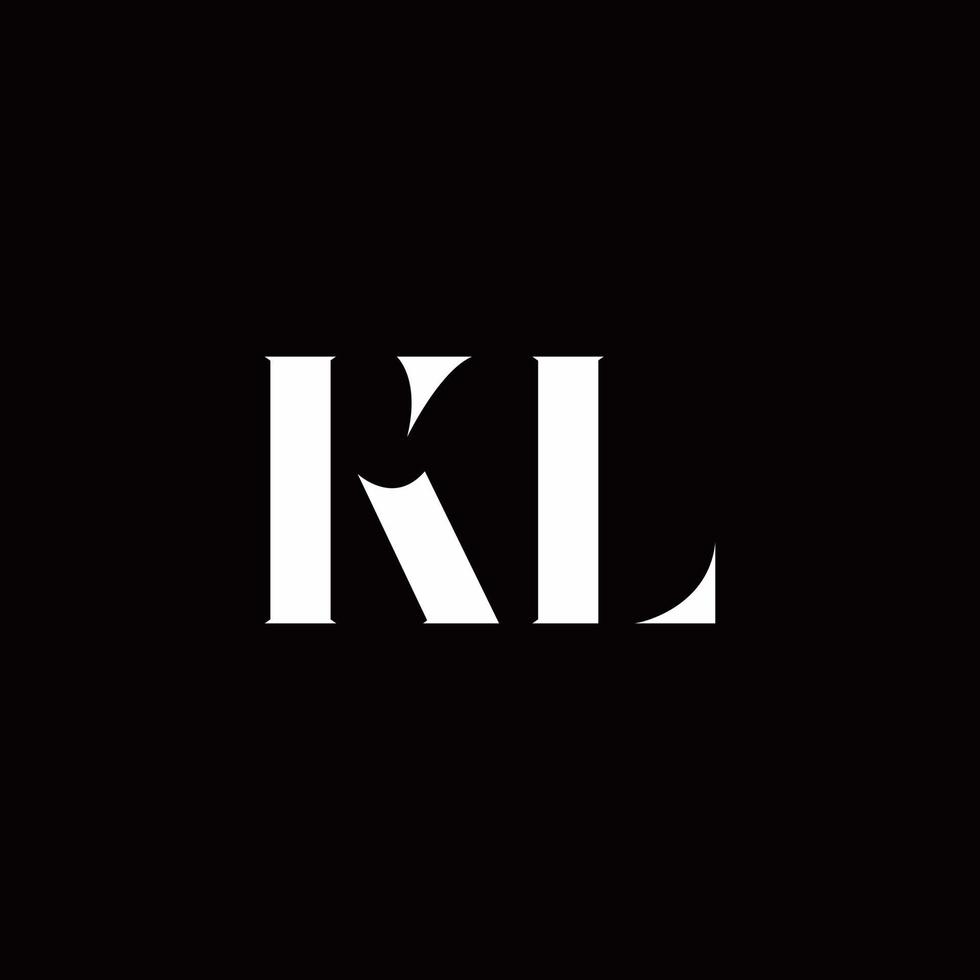 KL Logo Letter Initial Logo Designs Template vector