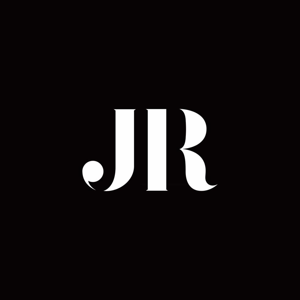 JR Logo Letter Initial Logo Designs Template vector