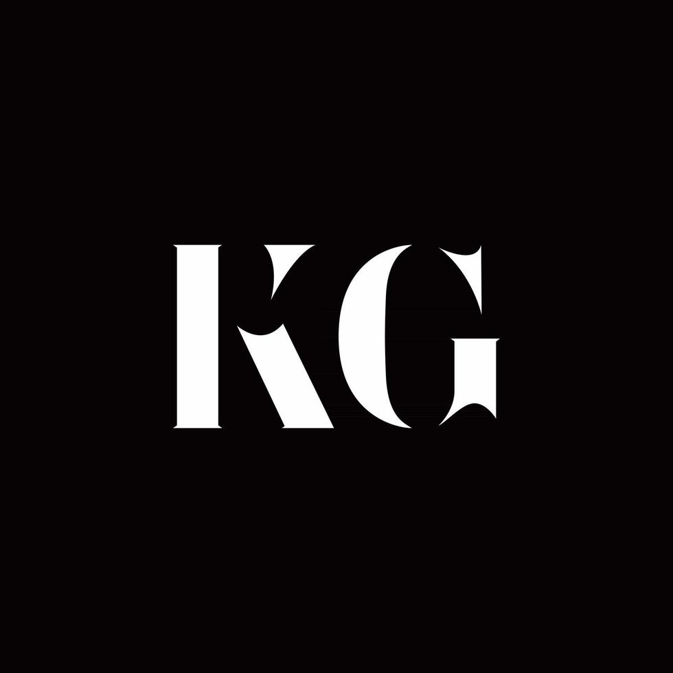 kg logo letra inicial logo diseños plantilla vector