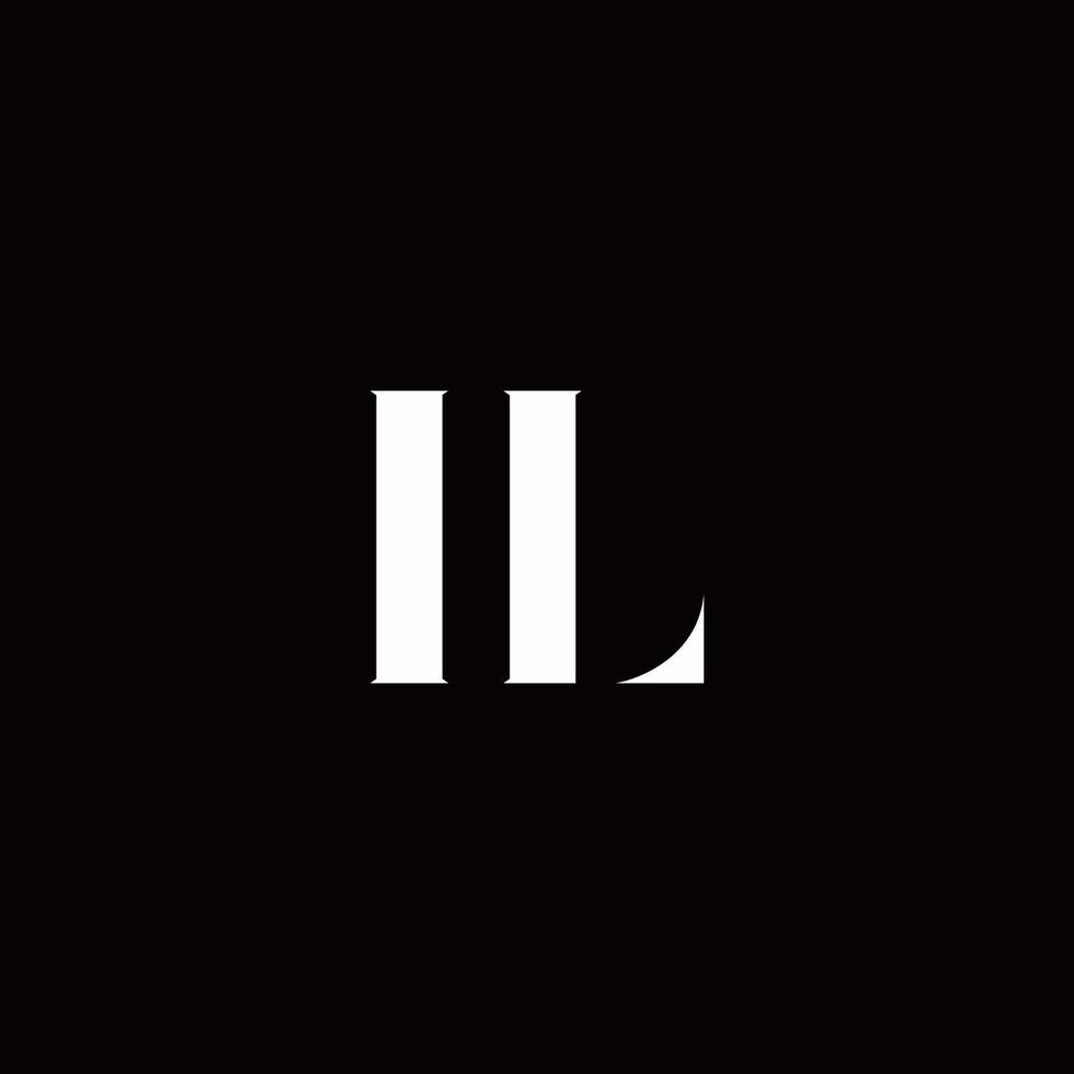 IL Logo Letter Initial Logo Designs Template vector