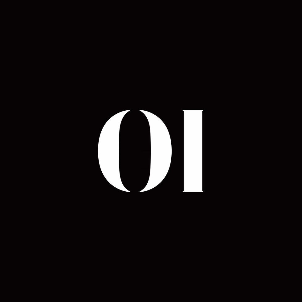 OI Logo Letter Initial Logo Designs Template vector