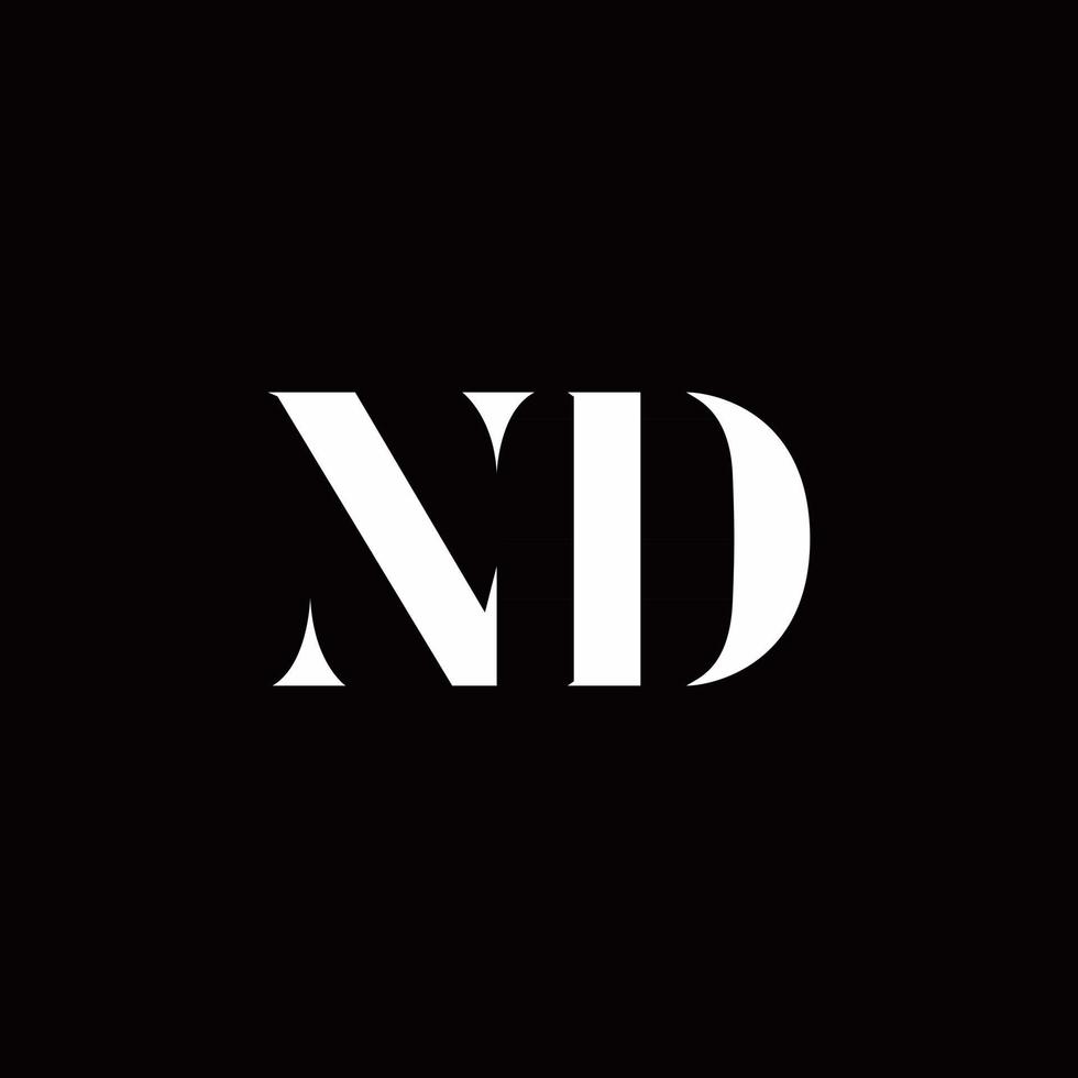 ND Logo Letter Initial Logo Designs Template vector