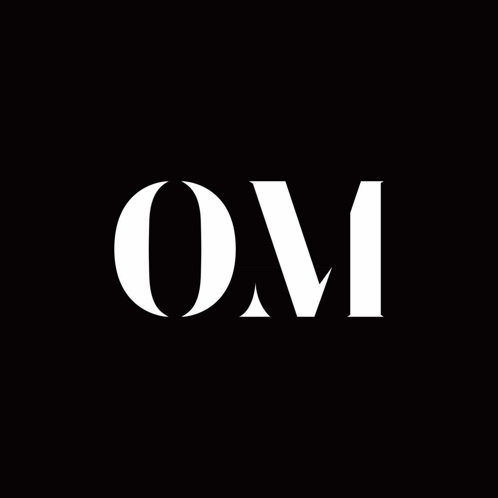 OM Logo Letter Initial Logo Designs Template vector