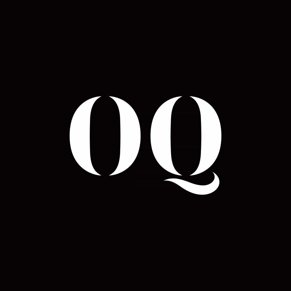 plantilla de diseños de logotipo inicial de letra de logotipo oq vector
