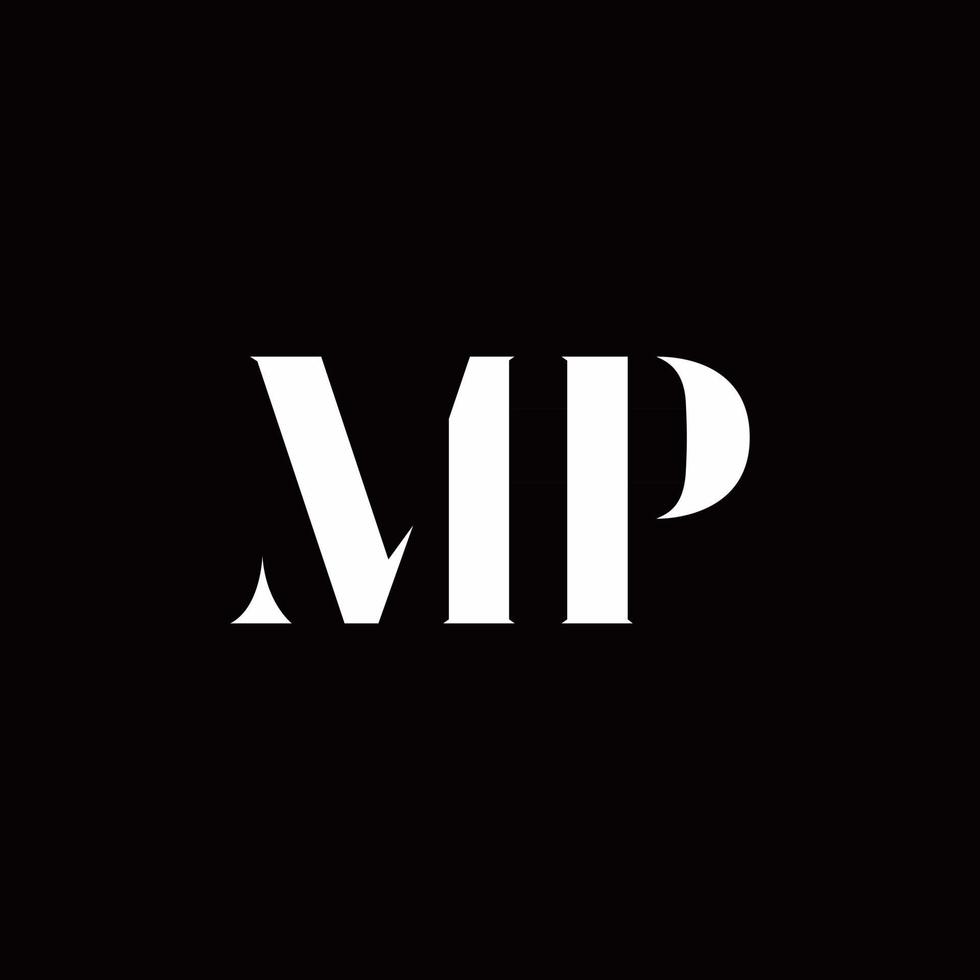 MP Logo Letter Initial Logo Designs Template vector