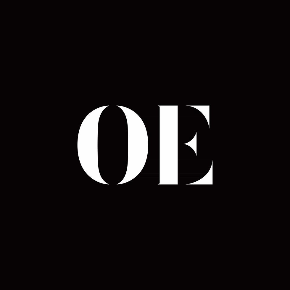 OE Logo Letter Initial Logo Designs Template vector