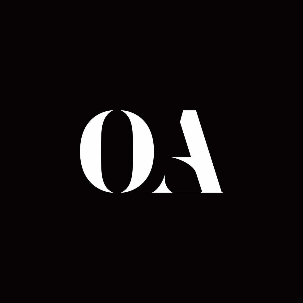 OA Logo Letter Initial Logo Designs Template vector
