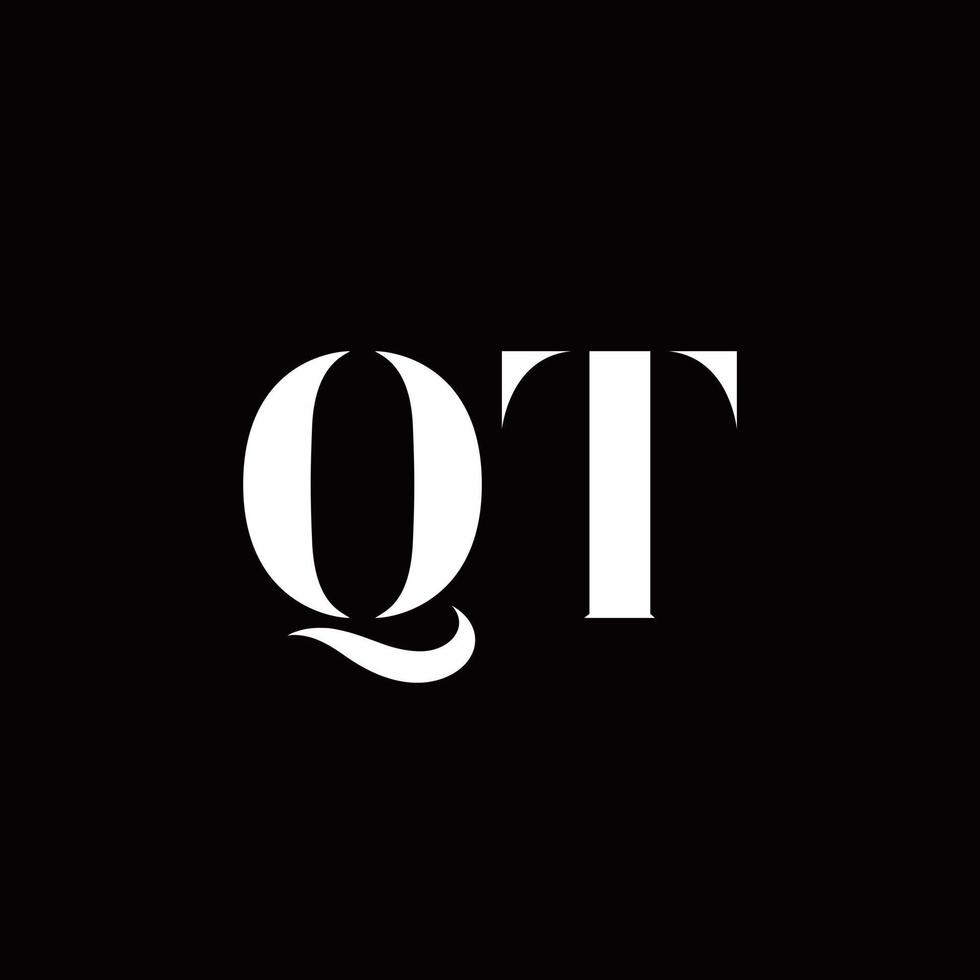 QT Logo Letter Initial Logo Designs Template vector