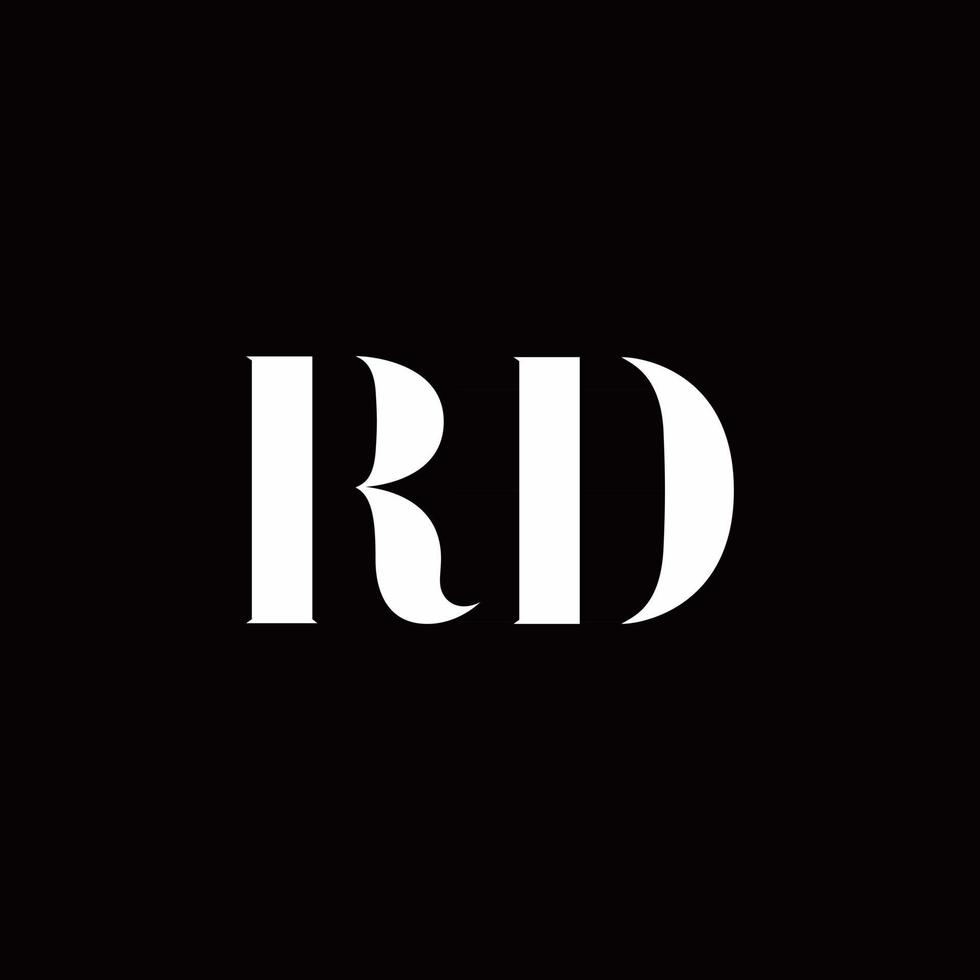 RD Logo Letter Initial Logo Designs Template vector