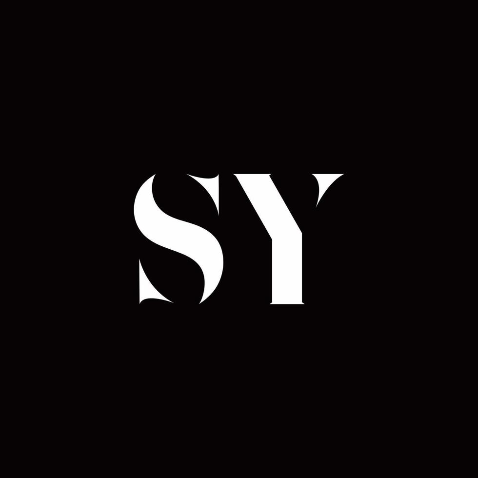 SY Logo Letter Initial Logo Designs Template vector