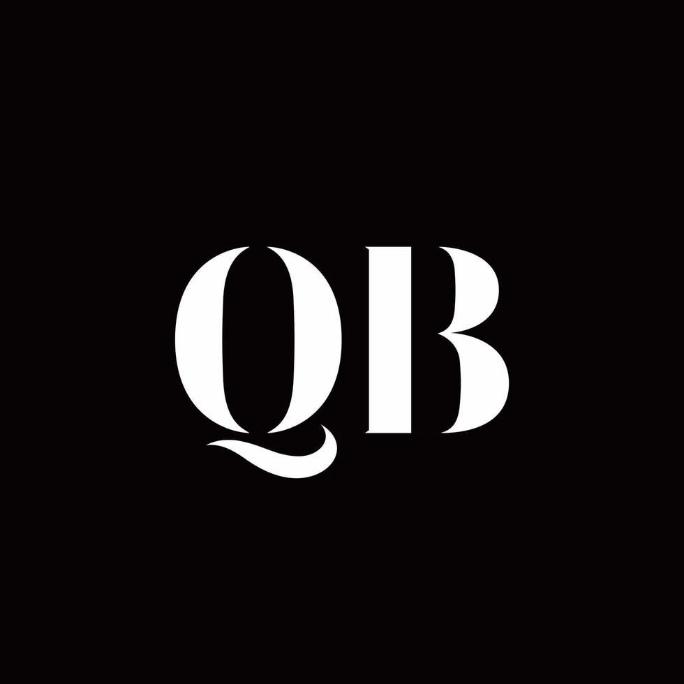 QB Logo Letter Initial Logo Designs Template vector