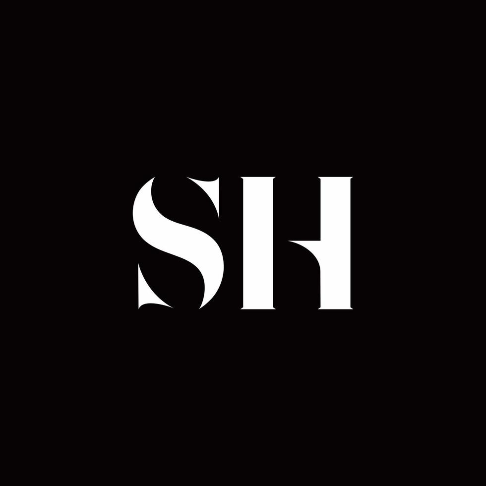 SH Logo Letter Initial Logo Designs Template vector
