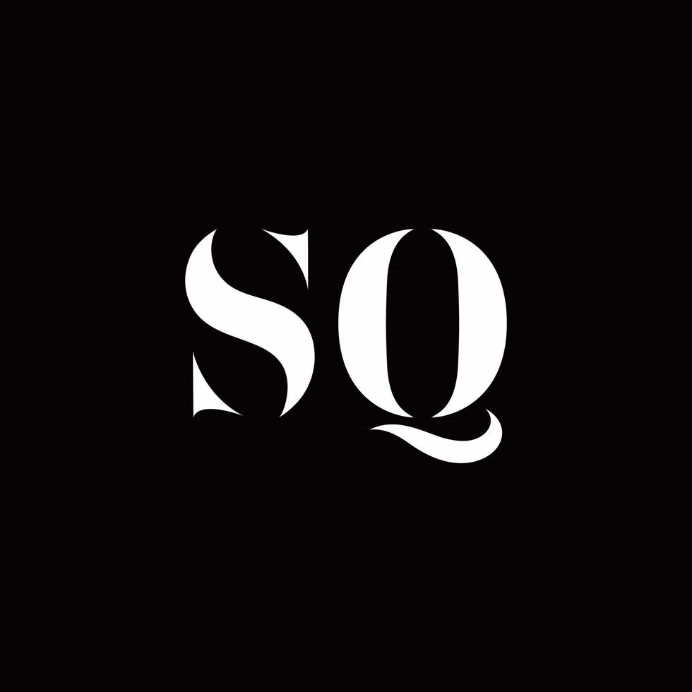 SQ Logo Letter Initial Logo Designs Template vector