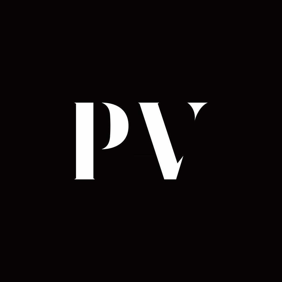 PV Logo Letter Initial Logo Designs Template vector