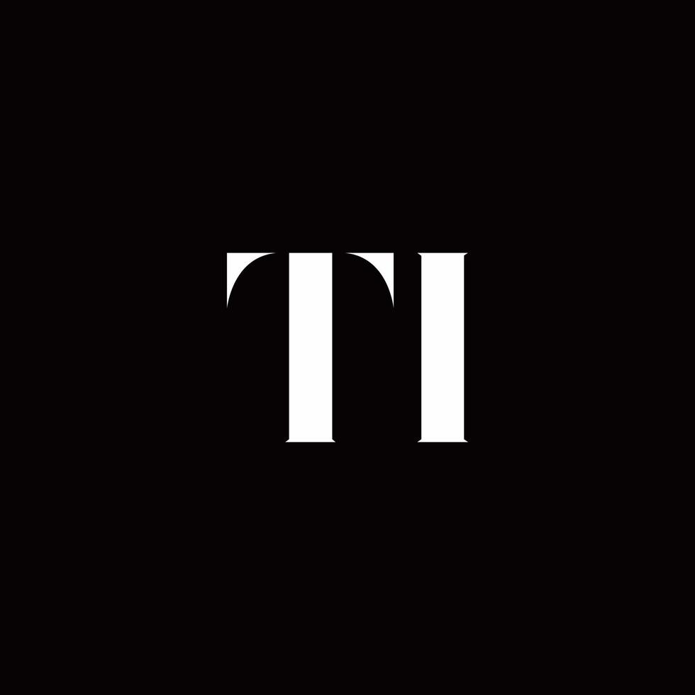 TI Logo Letter Initial Logo Designs Template vector