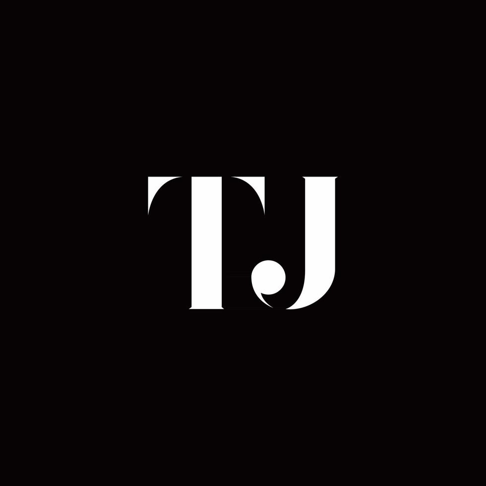 plantilla de diseños de logotipo inicial de letra de logotipo tj vector