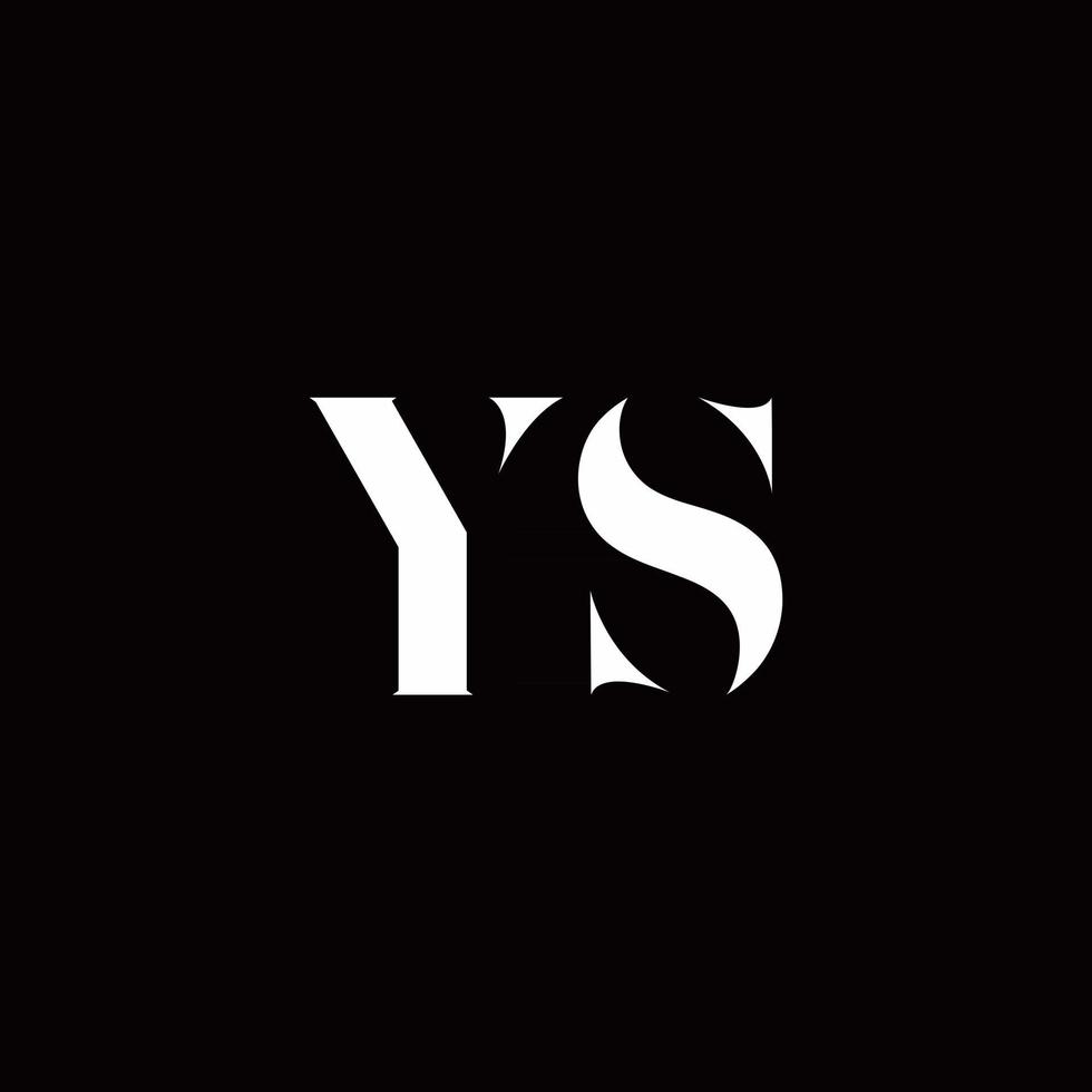 YS Logo Letter Initial Logo Designs Template vector