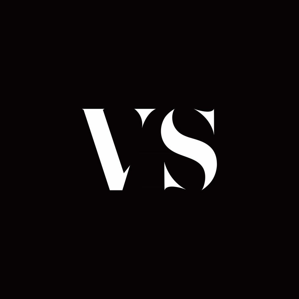 VS Logo Letter Initial Logo Designs Template vector