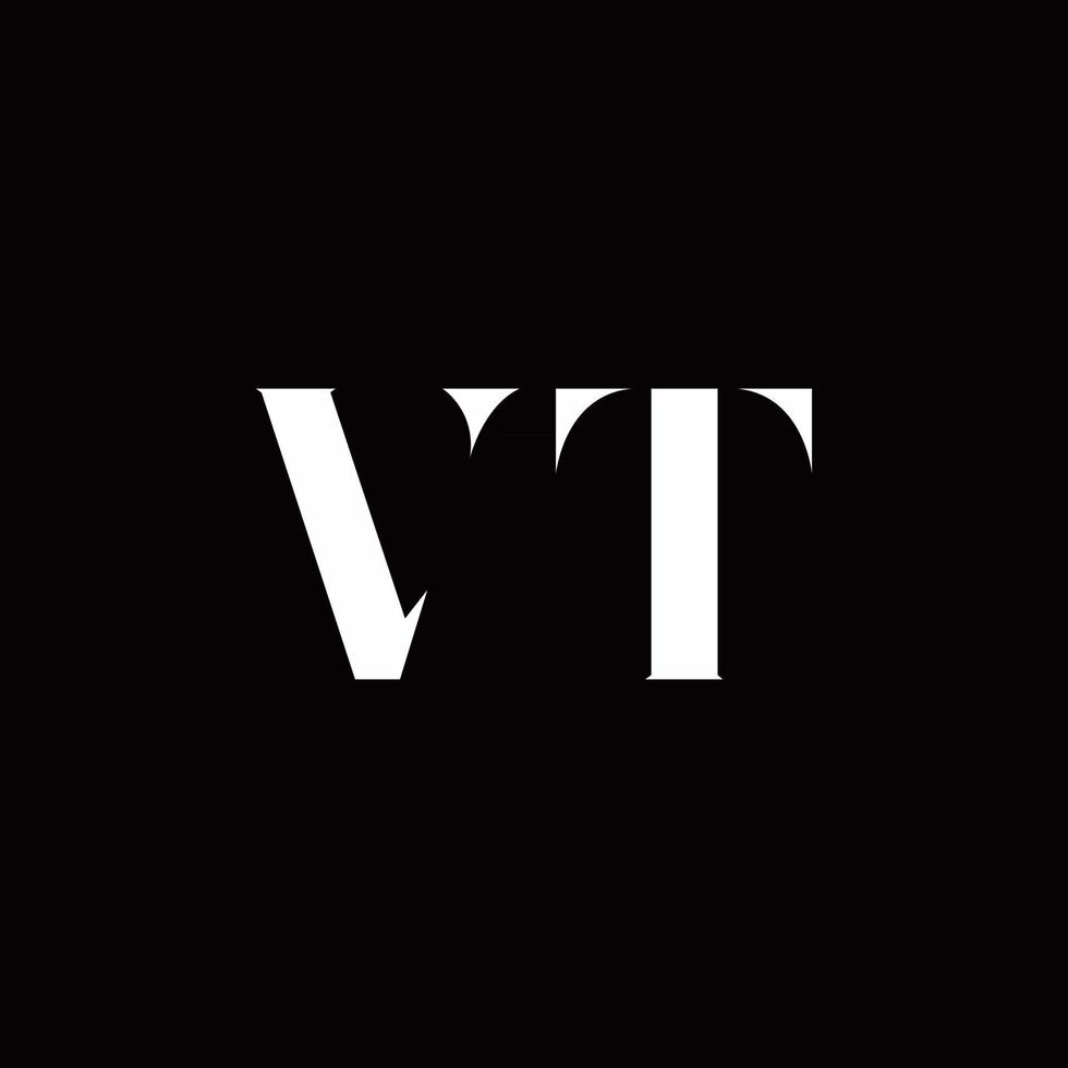 VT Logo Letter Initial Logo Designs Template vector