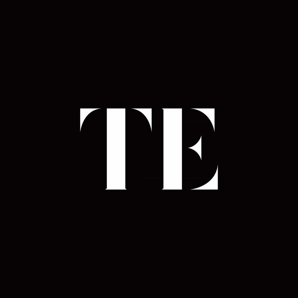 TE Logo Letter Initial Logo Designs Template vector