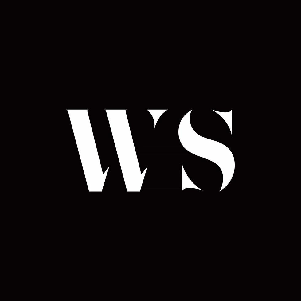 WS Logo Letter Initial Logo Designs Template vector