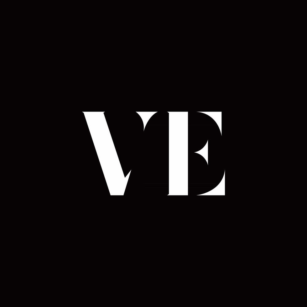 VE Logo Letter Initial Logo Designs Template vector