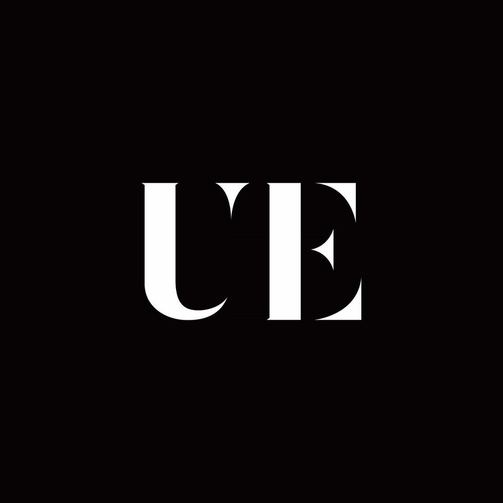 plantilla de diseños de logotipo inicial de letra de logotipo de ue vector