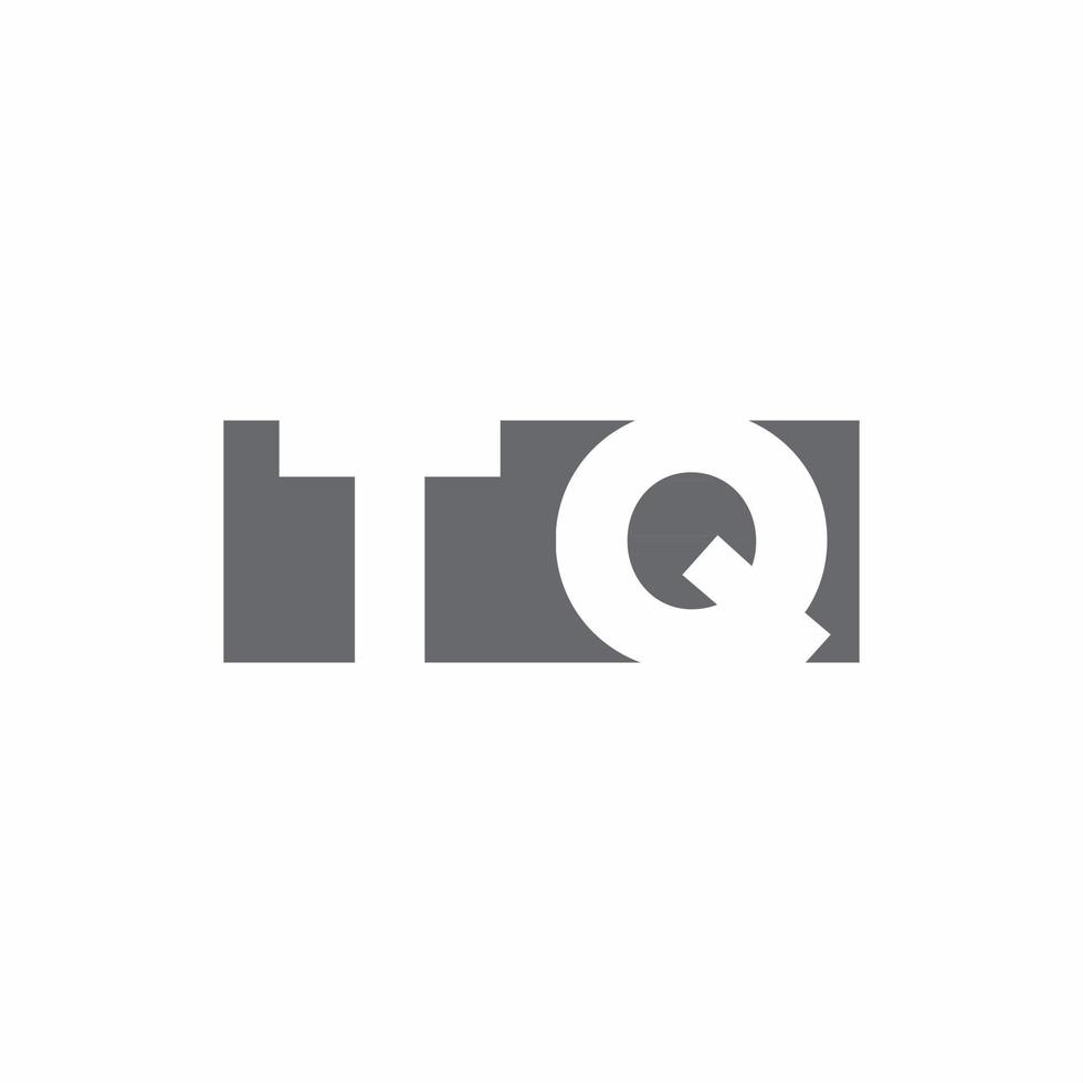TQ Logo monogram with negative space style design template vector