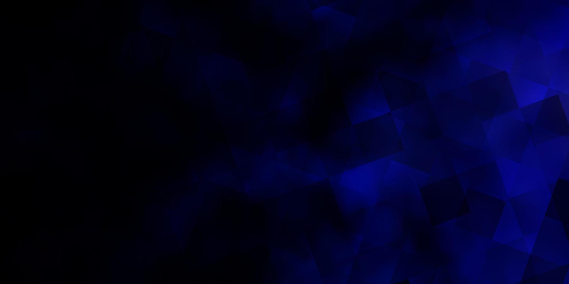 Dark BLUE vector texture with poly style with cubes.