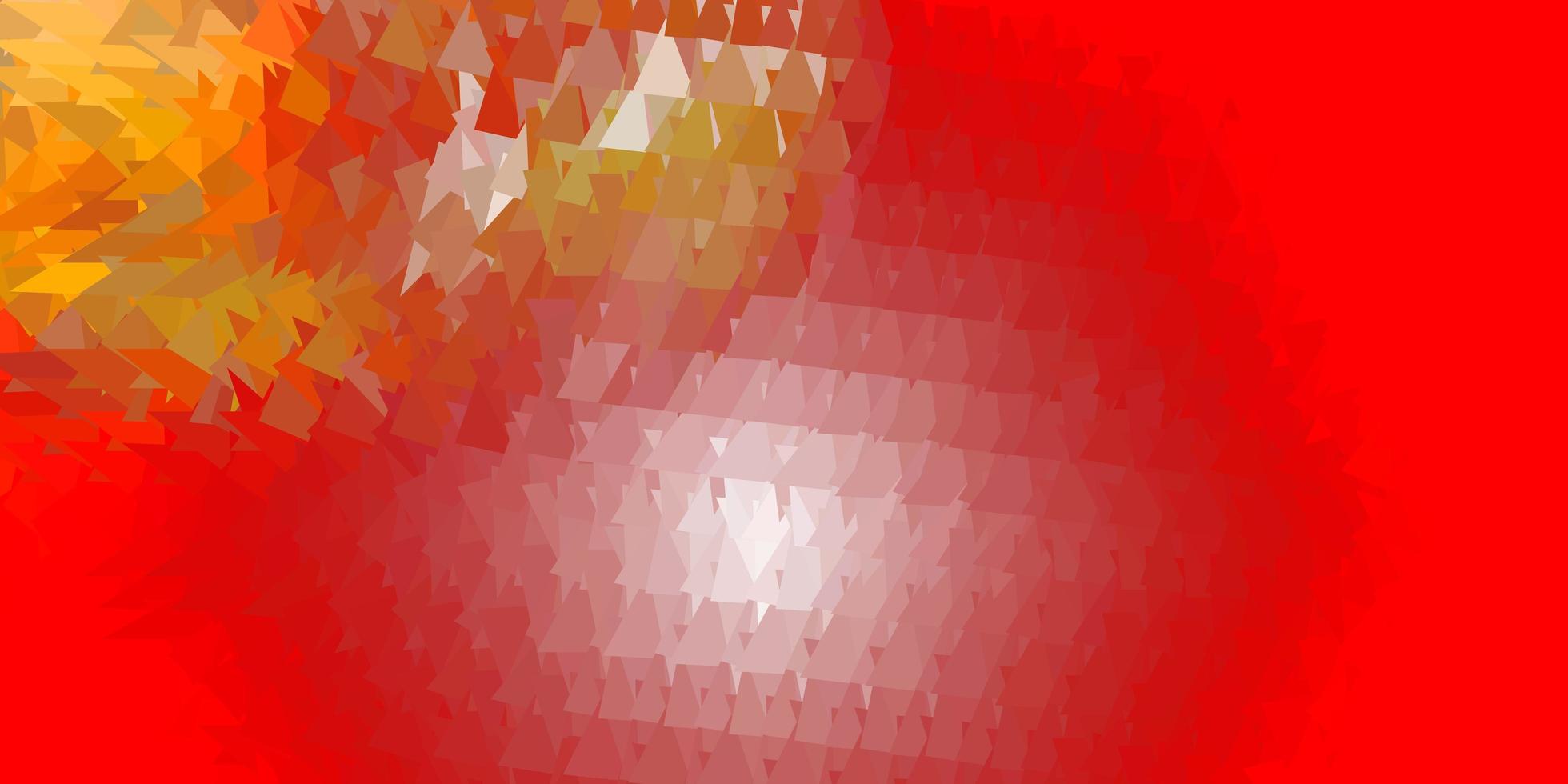 Light red, yellow vector polygonal backdrop.