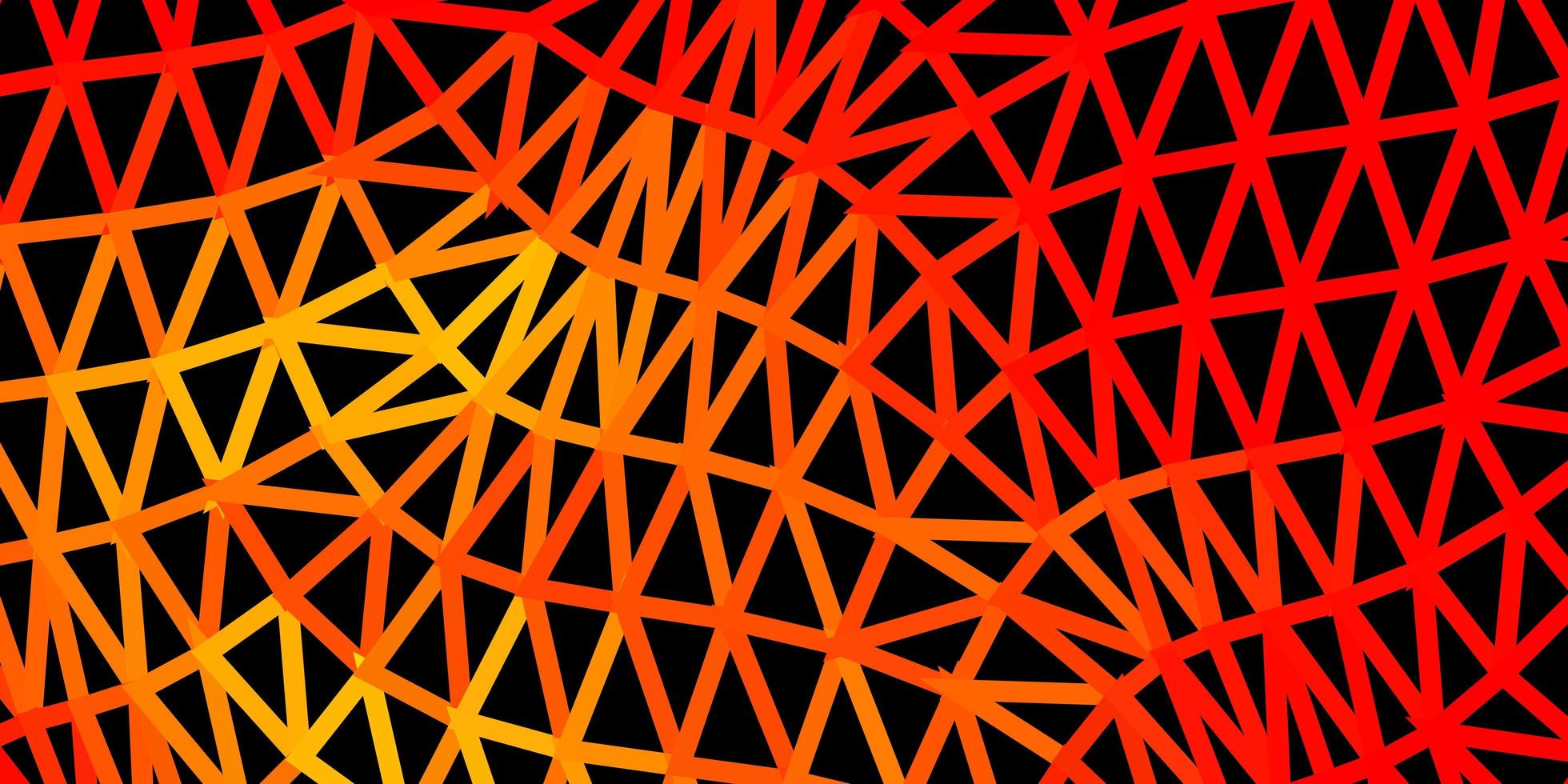 Light red, yellow vector triangle mosaic backdrop.