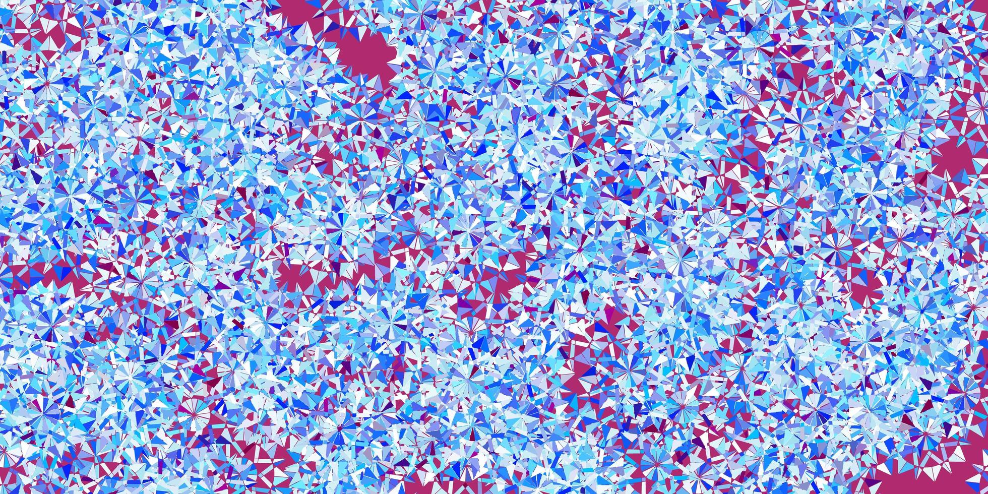 Light blue, red vector pattern with colored snowflakes.